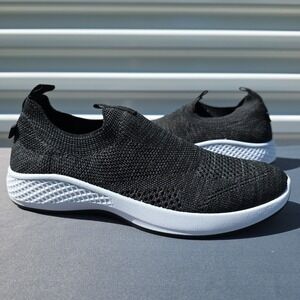 Tommy‎ Bahama Women's Shoes 9 Flint Knit Memory Foam Slip On Sneakers Grey